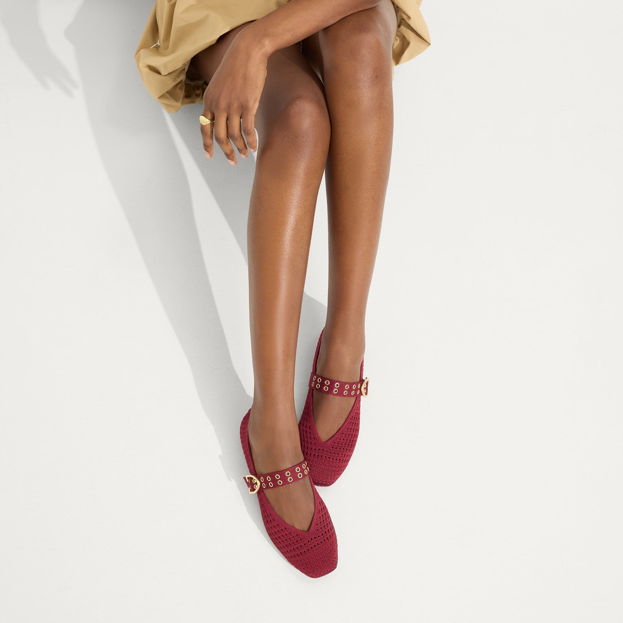 The Max Buckle Mary Jane - Ruby Mesh