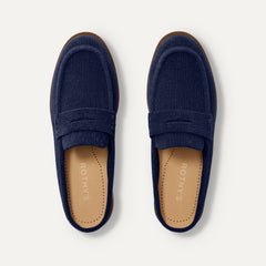 The Penny Loafer Mule - ReVelvet™ Navy
