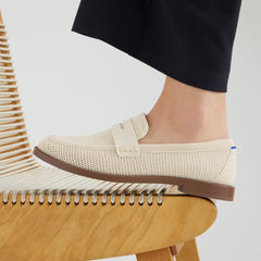 The Penny Loafer - Conch Raffia-Knit