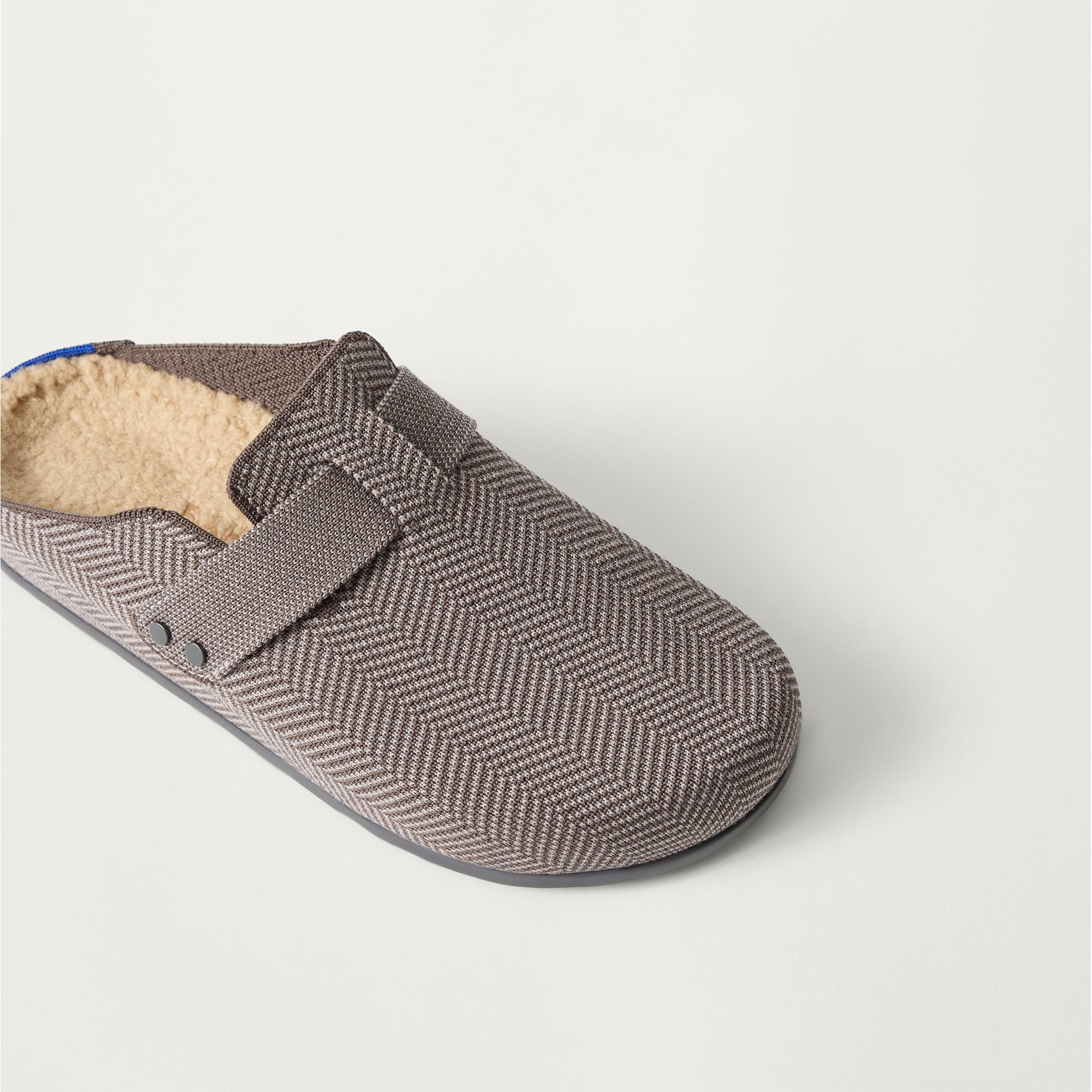 The Teddy Men's Clog - Ash Herringbone