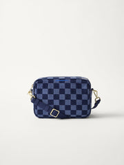 The Crossbody Camera Bag - ReVelvet™ Blue Ink